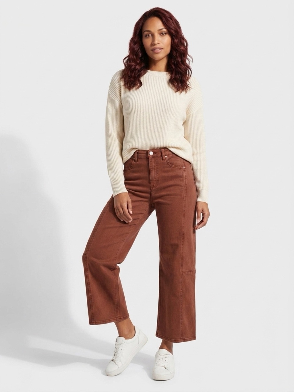 143 Risen Barrel Jean High-Rise Wide-Leg Women’s Jeans - Expresso
